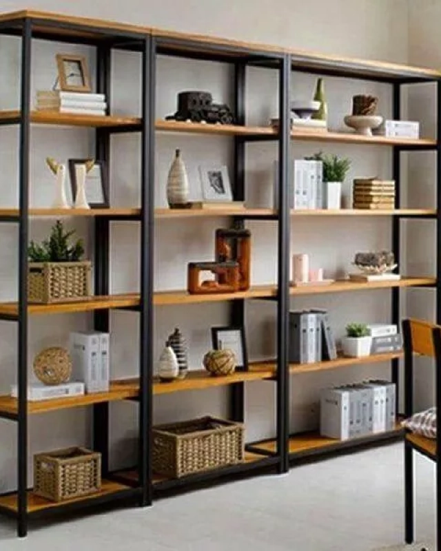 Kệ Gỗ Khung Sắt 12